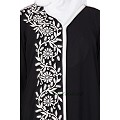Embroidered abaya - Black & White